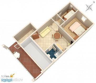 Apartment A-4305-b - Apartments and Rooms Biograd na Moru (Biograd) - 4305