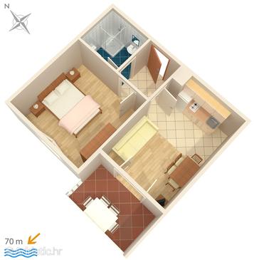 Apartment A-448-b - Apartments and Rooms Uvala Soline (Dugi otok) - 448