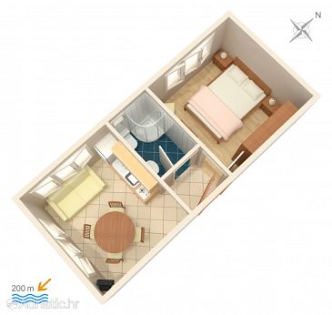 Apartment A-4500-d - Apartments Orebić (Pelješac) - 4500