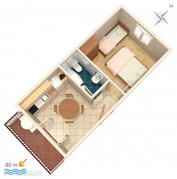Plan Ivan Dolac, Plan u smještaju tipa apartment, dopusteni kucni ljubimci.