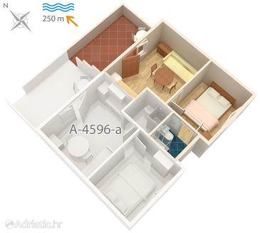 Apartment A-4596-b - Apartments Uvala Zaraće (Hvar) - 4596