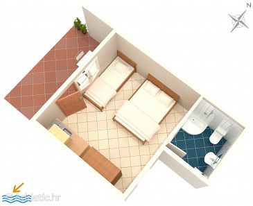 Studio flat AS-4734-a - Apartments Podaca (Makarska) - 4734