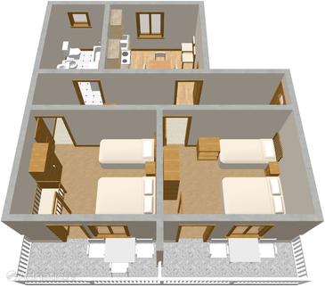 Apartment A-477-a - Apartments and Rooms Grebaštica (Šibenik) - 477