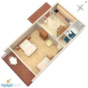 Apartment A-4834-a - Apartments Nemira (Omiš) - 4834