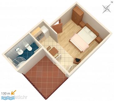 Studio flat AS-4852-a - Apartments Duće (Omiš) - 4852