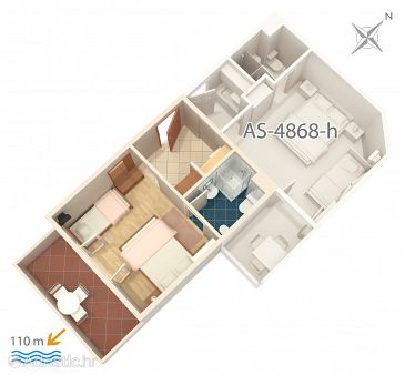 Studio flat AS-4868-i - Apartments Balića Rat (Omiš) - 4868