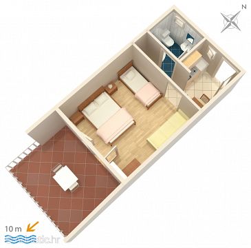 Studio flat AS-4948-b - Apartments Saplunara (Mljet) - 4948