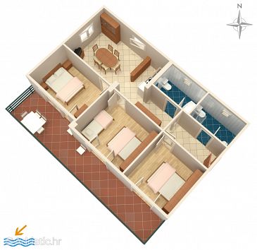 Apartment A-4968-a - Apartments Banjol (Rab) - 4968