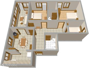 Plan Baška Voda, Plan u smještaju tipa apartment, WIFI.