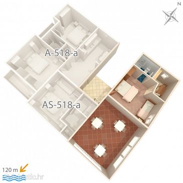 Apartment A-518-b - Apartments Podgora (Makarska) - 518
