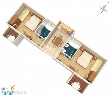 Apartment A-5266-a - Apartments Igrane (Makarska) - 5266
