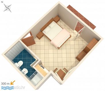 Studio flat AS-5344-a - Apartments Punat (Krk) - 5344