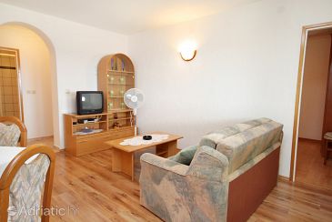 Living room Punat, Living room u smještaju tipa apartment, dostupna klima, dopusteni kucni ljubimci i WIFI.