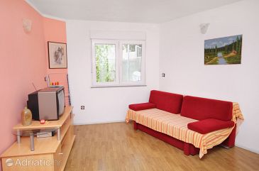 Living room Baška, Living room u smještaju tipa apartment, dostupna klima, dopusteni kucni ljubimci i WIFI.