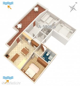 Apartment A-5398-b - Apartments and Rooms Njivice (Krk) - 5398
