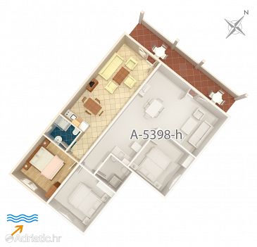 Apartment A-5398-e - Apartments and Rooms Njivice (Krk) - 5398