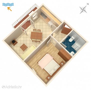 Apartment A-5398-f - Apartments and Rooms Njivice (Krk) - 5398