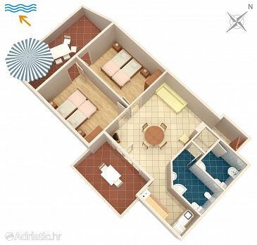 Apartament A-5427-a - Apartamenty Njivice (Krk) - 5427