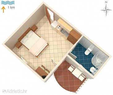 Studio flat AS-5457-a - Apartments Malinska (Krk) - 5457