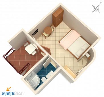 Studio flat AS-5486-a - Apartments Novi Vinodolski (Novi Vinodolski) - 5486