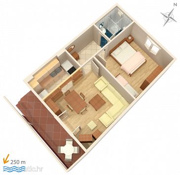 Plan Selce, Plan u smještaju tipa apartment, WIFI.