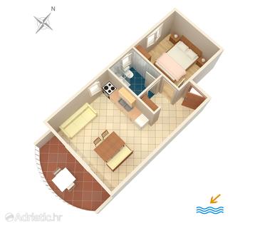 Apartment A-553-d - Apartments Zavala (Hvar) - 553