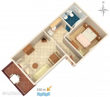 Apartment A-5533-a - Apartments Jadranovo (Crikvenica) - 5533