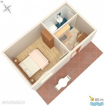 Studio flat AS-555-a - Apartments and Rooms Milna (Hvar) - 555