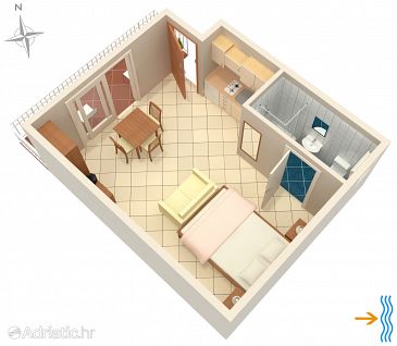 Studio flat AS-5550-c - Apartments Selce (Crikvenica) - 5550