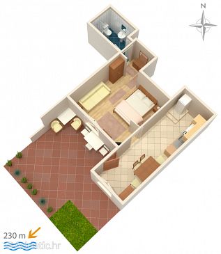 Apartment A-5582-c - Apartments Novi Vinodolski (Novi Vinodolski) - 5582