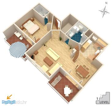 Plan Crikvenica, Plan u smještaju tipa apartment, WIFI.