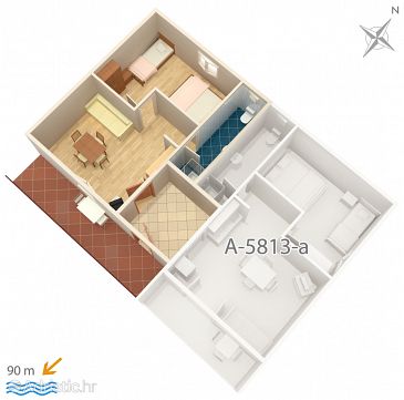 Apartment A-5813-b - Apartments Privlaka (Zadar) - 5813