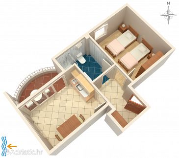 Apartment A-5887-c - Apartments Zadar - Diklo (Zadar) - 5887