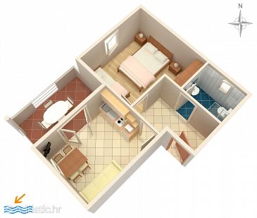 Apartment A-5951-c - Apartments Vrsi - Mulo (Zadar) - 5951