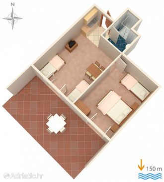 Apartment A-6005-a - Apartments Lokva Rogoznica (Omiš) - 6005
