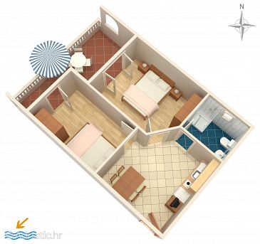 Apartment A-6155-g - Apartments Vrsi - Mulo (Zadar) - 6155