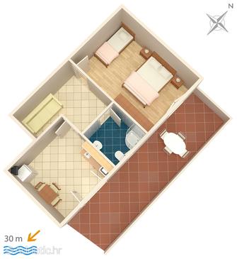 Apartment A-6356-f - Apartments Zubovići (Pag) - 6356