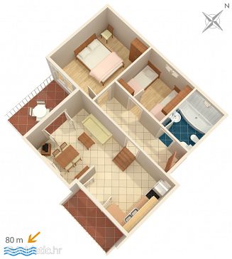 Apartment A-652-a - Apartments Pisak (Omiš) - 652