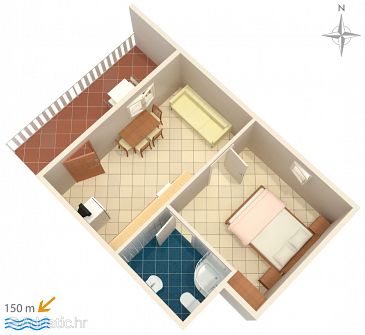 Apartment A-6586-a - Apartments Starigrad (Paklenica) - 6586