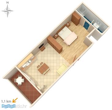 Studio flat AS-6643-b - Apartments and Rooms Makarska (Makarska) - 6643