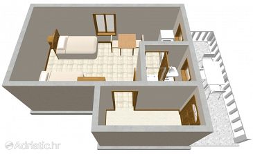 Studio flat AS-665-a - Apartments Zukve (Zadar) - 665