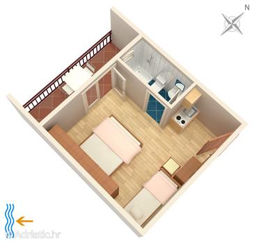 Studio flat AS-6695-f - Apartments Tučepi (Makarska) - 6695