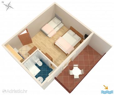 Studio flat AS-6736-b - Apartments Podaca (Makarska) - 6736