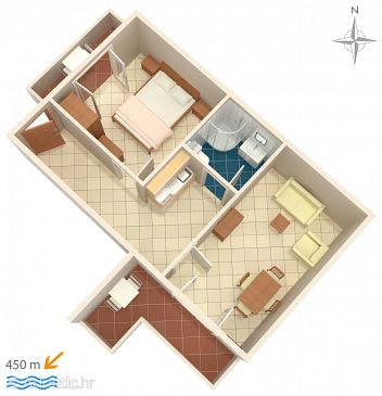 Apartment A-6763-c - Apartments Baška Voda (Makarska) - 6763