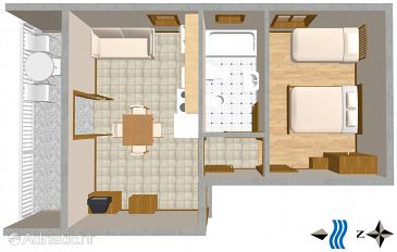 Apartment A-730-a - Apartments Mirca (Brač) - 730