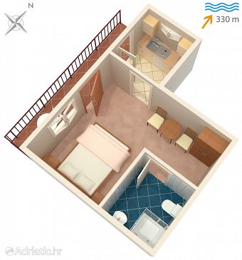Studio flat AS-747-a - Apartments Sutivan (Brač) - 747