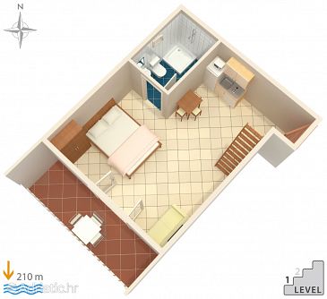 Studio flat AS-7532-e - Apartments Duće (Omiš) - 7532