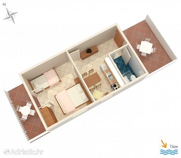 Apartment A-756-d - Apartments Pučišća (Brač) - 756