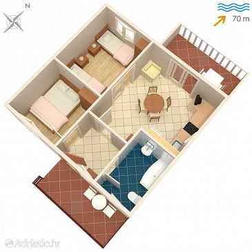 Apartment A-820-a - Apartments Tkon (Pašman) - 820