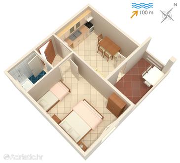Apartment A-834-b - Apartments Kali (Ugljan) - 834